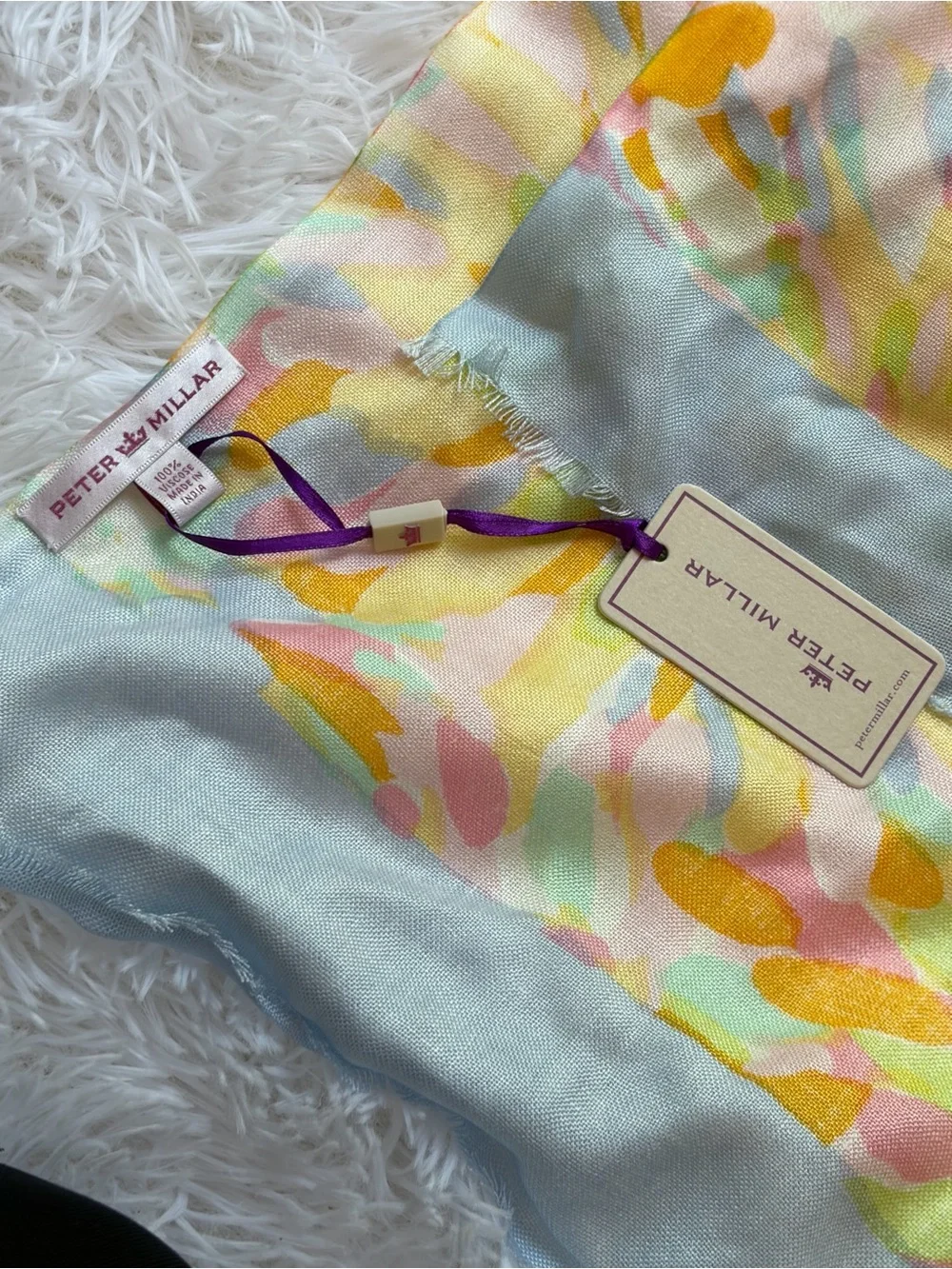 RARE Peter Millar Pastel Floral Scarf Wrap brand new with tags